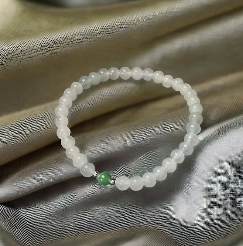 Ice Jade Bead Bracelet | Natural Burmese Jade A Grade Jade | Gift - สร้อยข้อมือ - หยก สีใส