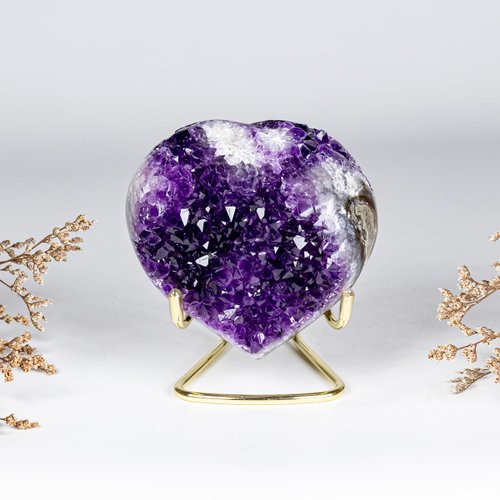 石之王 King Stones - 水晶天然石飾品、原礦 ESP 烏拉圭紫晶愛心 2570623 開運小物紫水晶 小資族輕鬆入