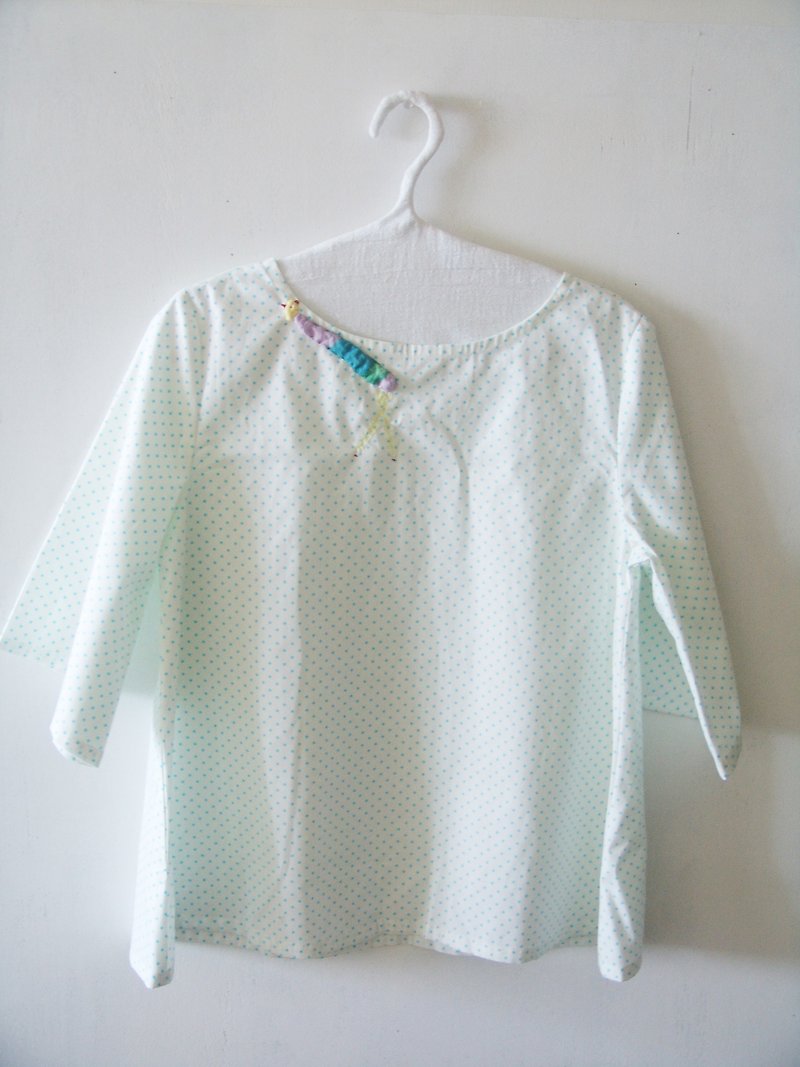 Five sleeves wide version of cotton shirt - the clockwork bird - เสื้อผู้หญิง - ผ้าฝ้าย/ผ้าลินิน 