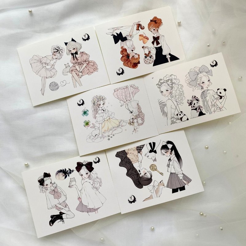 【4月新作】animal sketches set A　上質紙 マットコート紙 選択可 - 貼紙 - 紙 