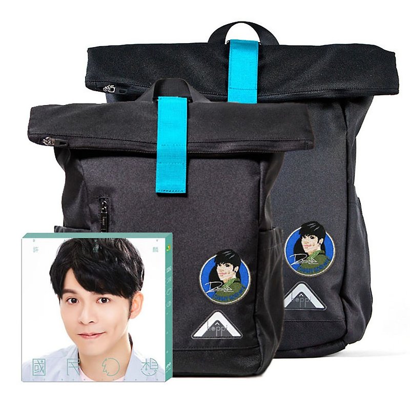 Xu Jialin album with the bundle (large + medium black models / with hot cloth stickers 2 / National Fantasy CD1) - Backpacks - Polyester Black