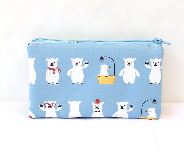 Polar bear waterproof three-layer coin purse / storage bag wallet