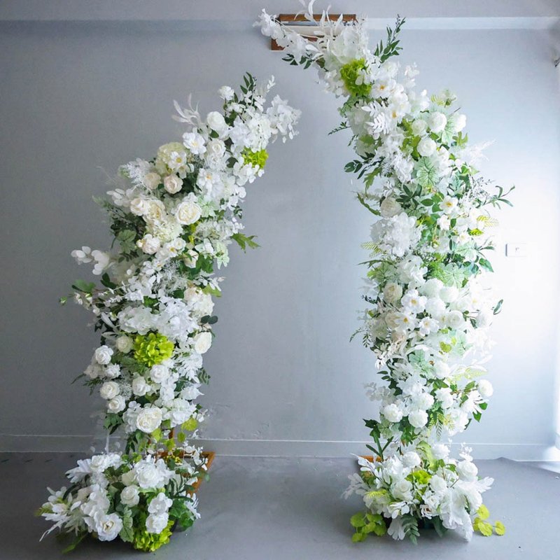 Wedding decoration - ox horn arch style column arrangement booking - green space morning dew - Other - Plants & Flowers 