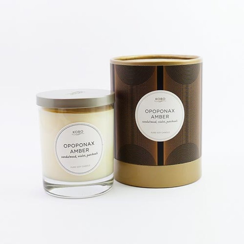 [KOBO] American Soybean Oil Candle - Amber Chamomile (330g/combustible 80hr) - Candles & Candle Holders - Wax 