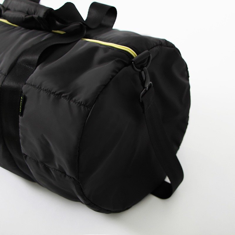 Cylindrical backpack. Black╳yellow - กระเป๋าแมสเซนเจอร์ - วัสดุอื่นๆ สีดำ
