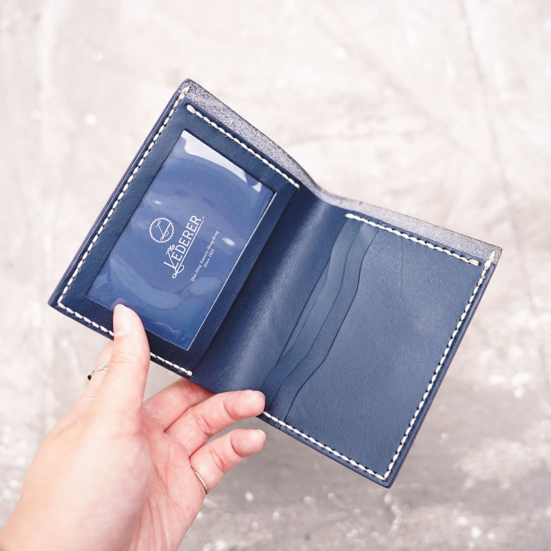 三卡相片迷你短銀包 | 手縫皮革完成品 | BSP081 - 錢包/皮夾/長短夾 - 真皮 咖啡色