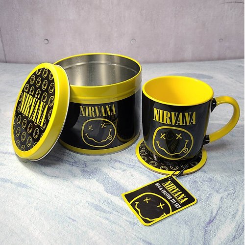 Dope 私貨 超脫樂團 Nirvana -馬克杯禮盒組 (Smiley)