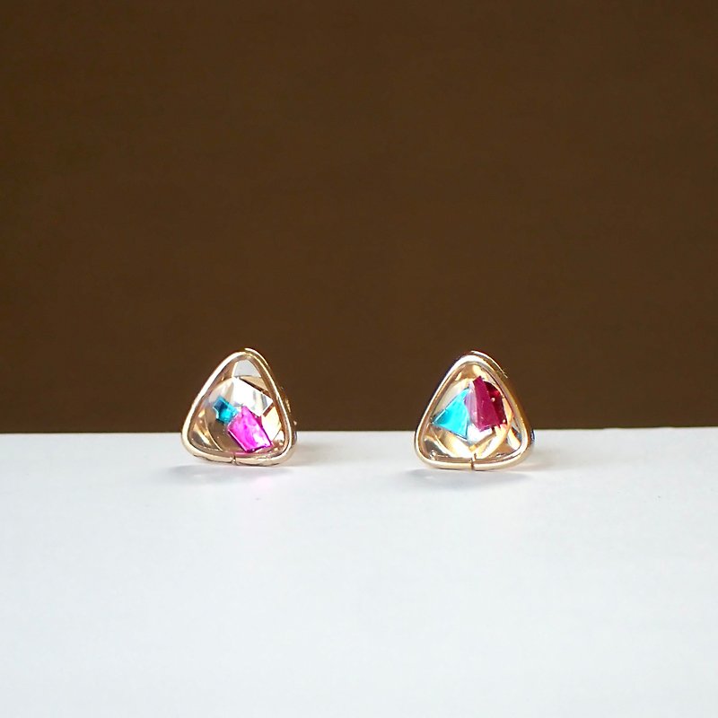 Sparkle (piercing or Clip-On) - Earrings & Clip-ons - Resin Multicolor