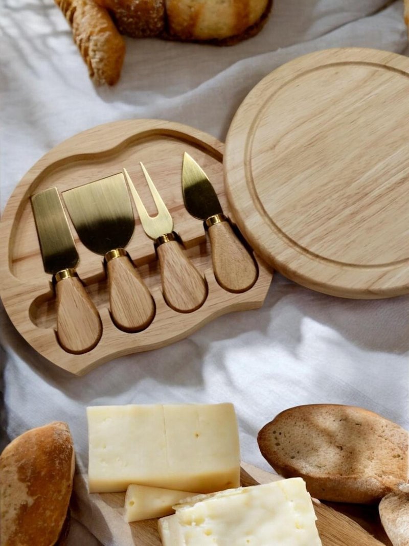 芝士板及刀具套裝 - 其他 - 木頭 金色