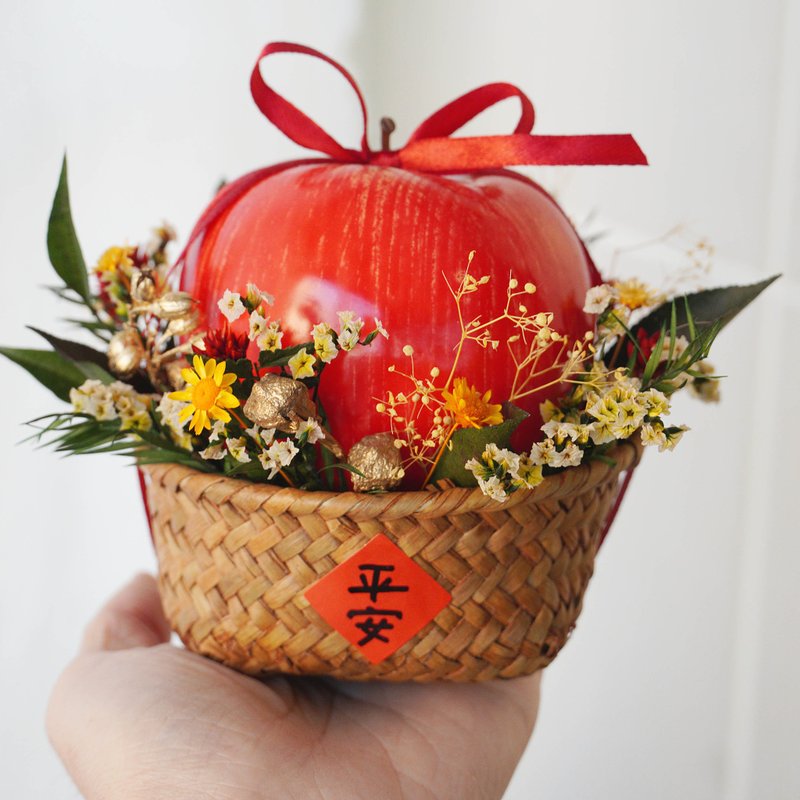 【New Year Gifts】Ping Ping An An New Year Flower Basket - ช่อดอกไม้แห้ง - พืช/ดอกไม้ 