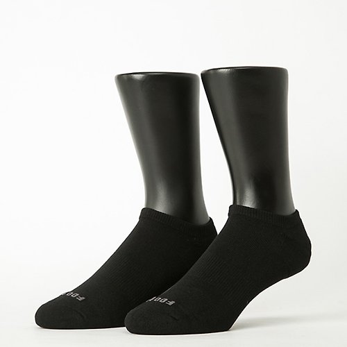 FOOTER 忠峰霖纖維科技有限公司 【FOOTER】微分子氣墊單色船型薄襪-黑(男襪/L、XL)