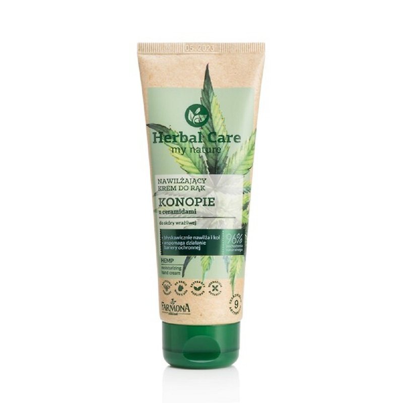 【Hand and Foot Care】Herbal care Hemp Seed Oil Phyto Moisturizing Hand Cream - Nail Care - Other Materials Green