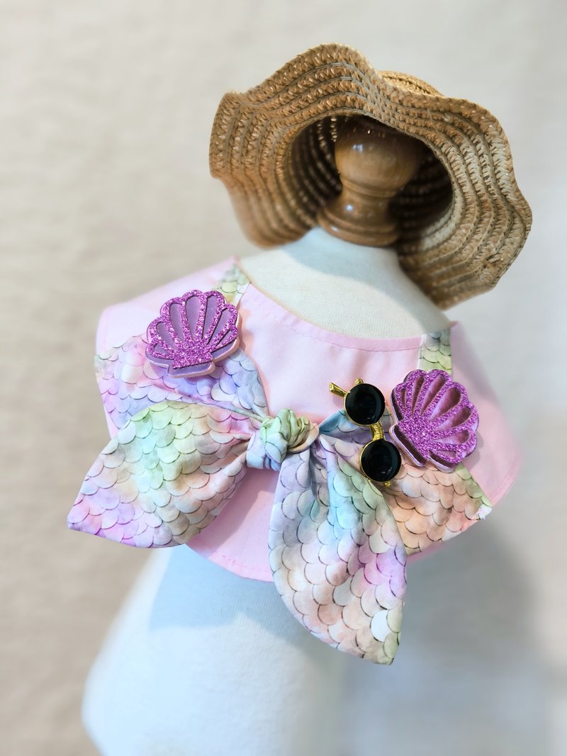 Summer Aloha  bikini 2 in 1 造型頸飾 寵物 貓犬 狗 - 寵物衣服 - 棉．麻 綠色