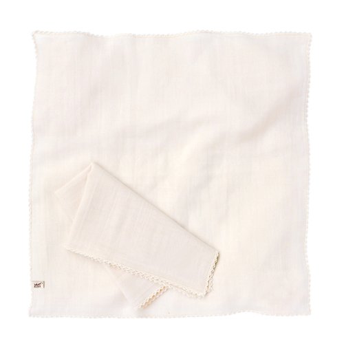 Sisso有機棉 【SISSO有機棉】有機棉二重織舒棉紗布手帕巾(二入)
