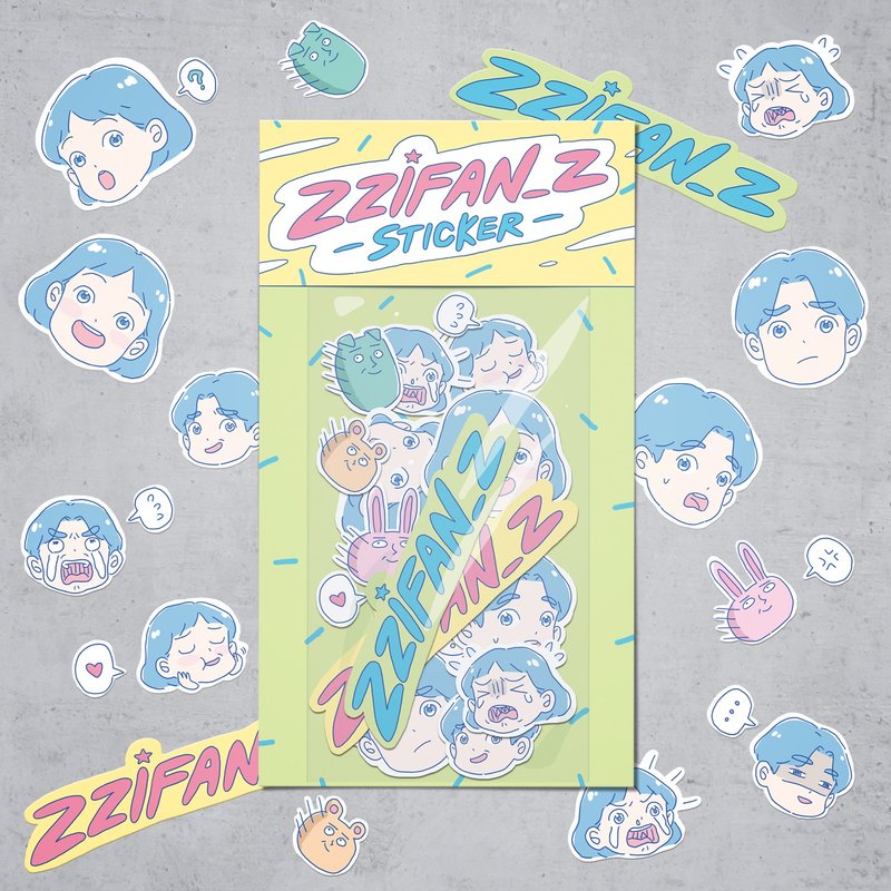 ლ Zzifan_z 貼 紙 組 ლ - 貼紙 - 紙 