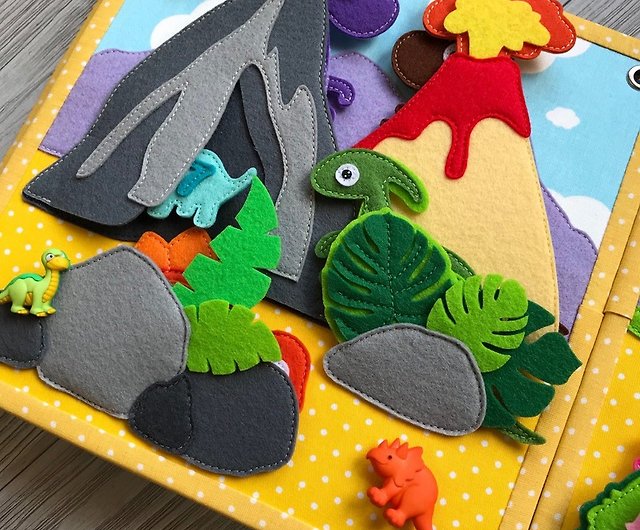 Dinosaurs Quiet Book Pattern, Kids Activity Book, Quiet Book Page, DIY Busy  Book - Shop UmkaFeltBook Knitting, Embroidery, Felted Wool & Sewing - Pinkoi