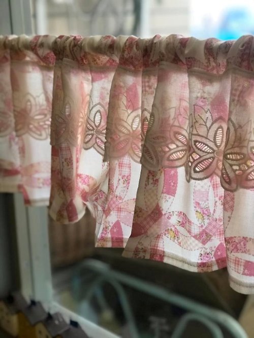 歐蕾塔生活雜貨店 歐蕾塔生活雜貨-粉色祖母花園短簾