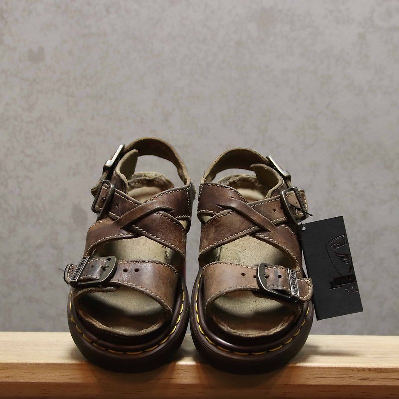 Tsubasa.Y Vintage House Brown 001 Martin Sandals, Dr.Martens England - Sandals - Genuine Leather 