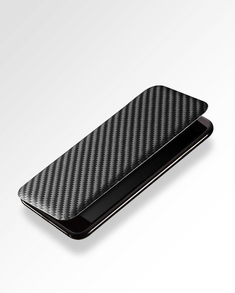 iPhone 8/7のためのMAGSHIELD炭素繊維の磁気型の携帯電話のセット（世界オリジナル） - スマホケース - ポリエステル ブラック