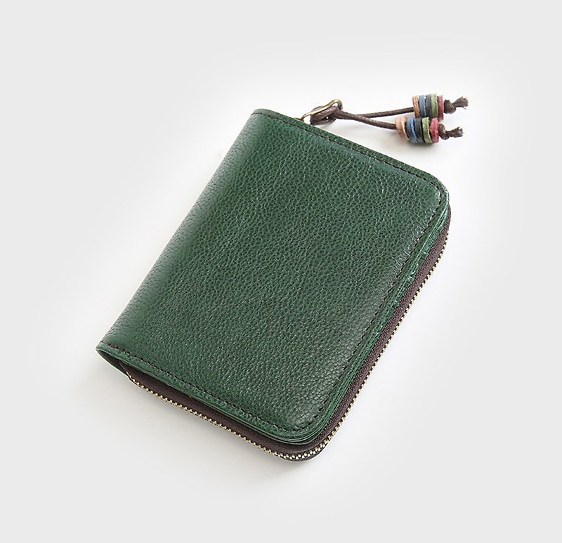 Handmade Real Leather Fashion Fold Short Wallet - Wallets - Genuine Leather 