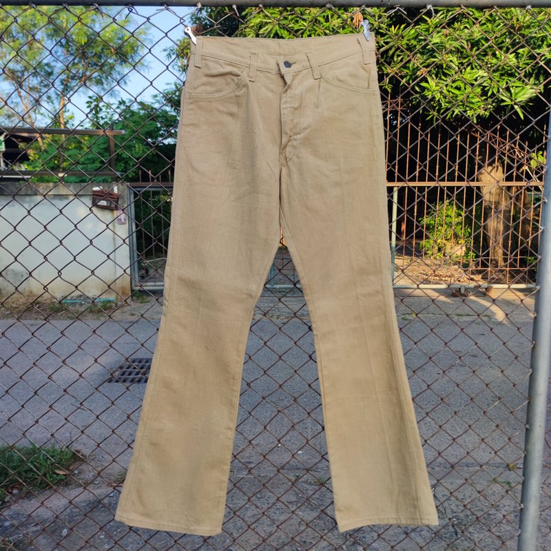 Vintage 70s Cowden Cowboy Bootcut Western Brown Broken Twill  Denim Jeans - 男長褲/休閒褲 - 棉．麻 卡其色