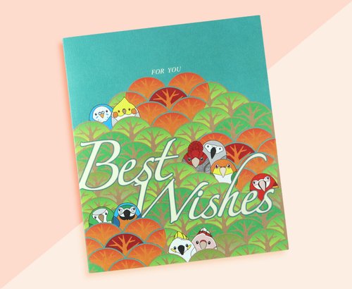 鸚 Parrot Piece Best Wishes ‧ 鸚鵡萬用卡片 雙面/對摺卡片