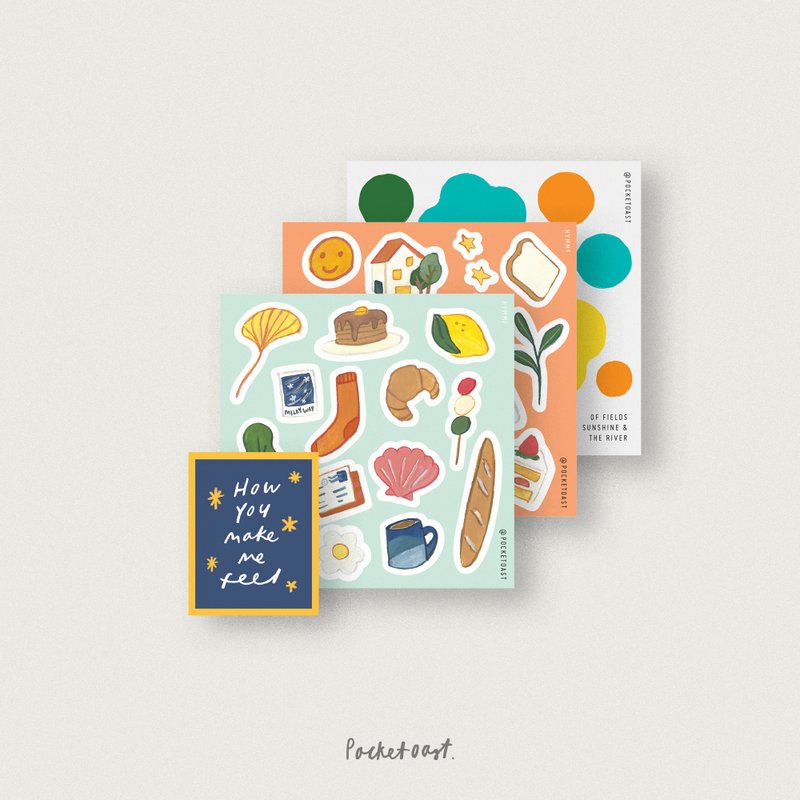 Feelings Vinyl Sticker Set - 貼紙 - 塑膠 多色