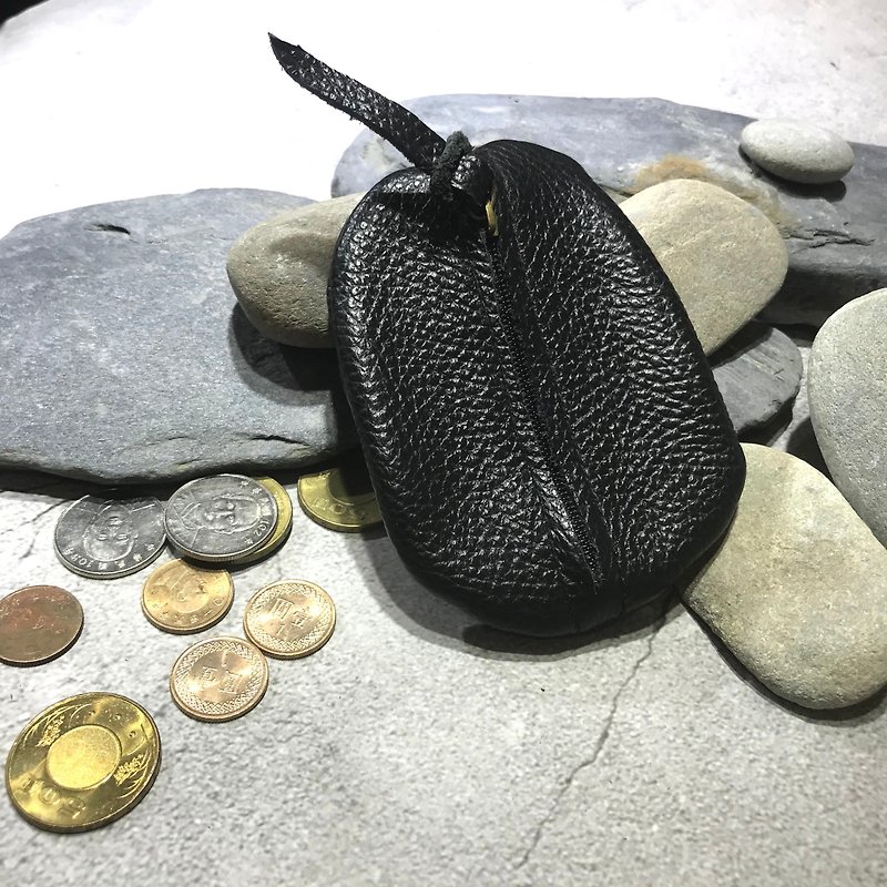 シエナレザーペブルスモールコインケース - 小銭入れ - 革 ブラック