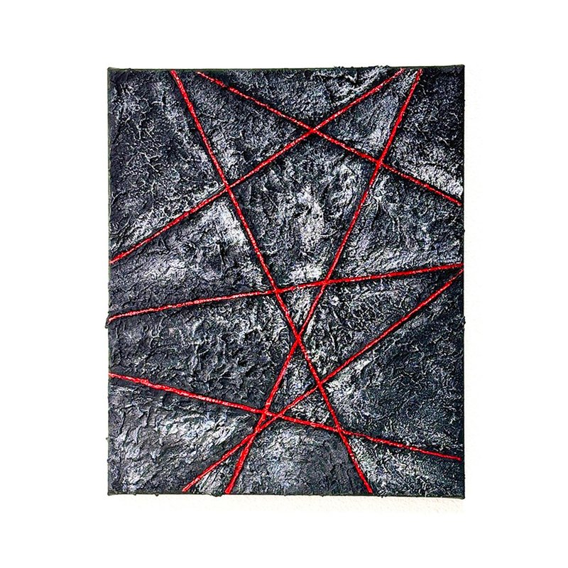 原画 オリジナル 絵画 アクリル画 Rock27.3×22cm - 海報/掛畫/掛布 - 其他材質 黑色