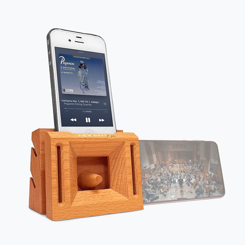 [Mymiya] Bel Canto | Log phone holder for loudspeaker and aromatherapy / beech | Invention patent - Camping Gear & Picnic Sets - Wood Brown