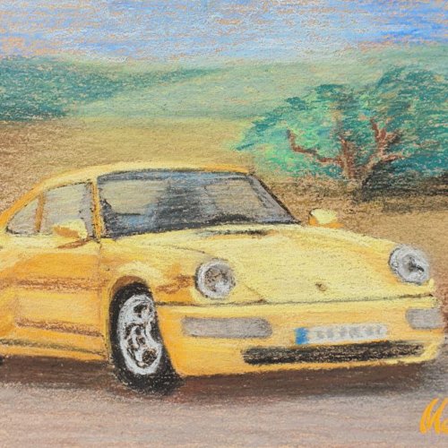 車の絵　ポルシェ AUTOart 1/18 ポルシェ 911 カレラ 2.7 RS （サーキットの狼