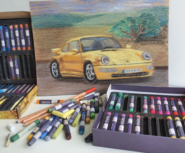ポルシェ　ペイント　ウッドアート　絵画 ポルシェ 車 911 絵画 スポーツ クラシック オート オリジナル