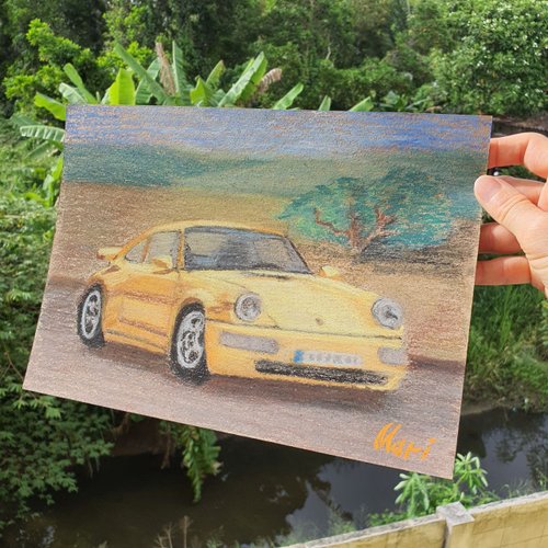 ポルシェ ペイント ウッドアート 絵画 ポルシェ 車 911 絵画 スポーツ クラシック オート オリジナル