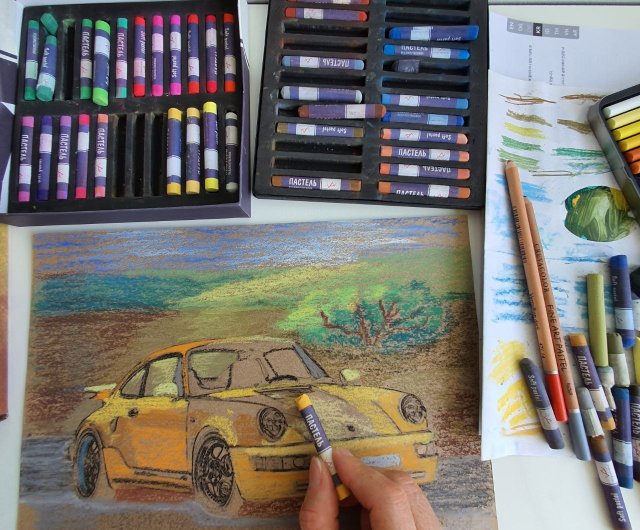 ポルシェ 車 911 絵画 スポーツ クラシック オート オリジナル
