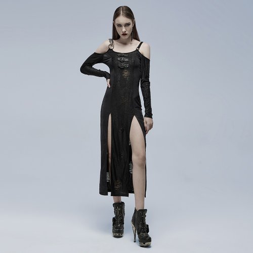 Gothic Witch Gorgeous High Slit Dress/ Dress - Shop PUNK RAVE Evening  Dresses & Gowns - Pinkoi