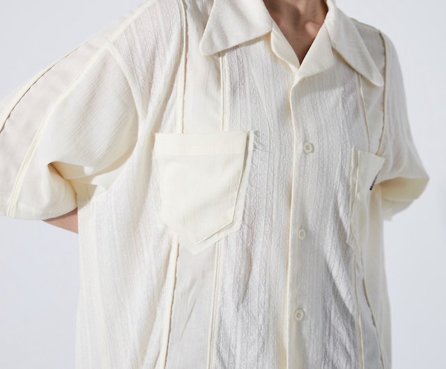 lace-paneled budding top - Shop psychocyclestudio Women's Shirts 