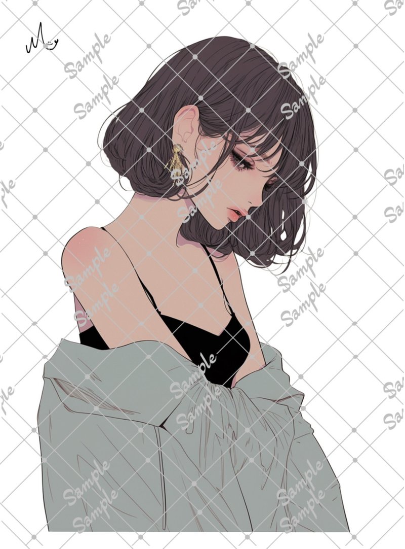オリジナル人物ステッカー - 貼紙 - 紙 