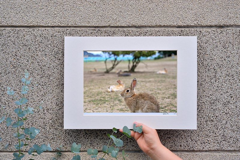 Limited original art work of rabbit photography-everyone is drunk and I am awake - ของวางตกแต่ง - กระดาษ สีนำ้ตาล