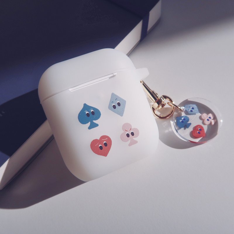 大驚小怪-AirPods / AirPods Pro 矽膠耳機保護套 (連體含吊飾) - AirPods/耳機保護套 - 塑膠 白色