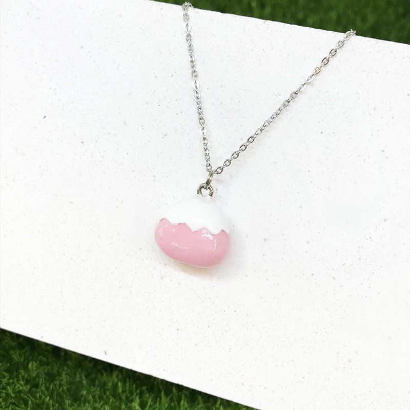 【Pink】- Mount Fuji Necklace - Necklaces - Pottery Pink