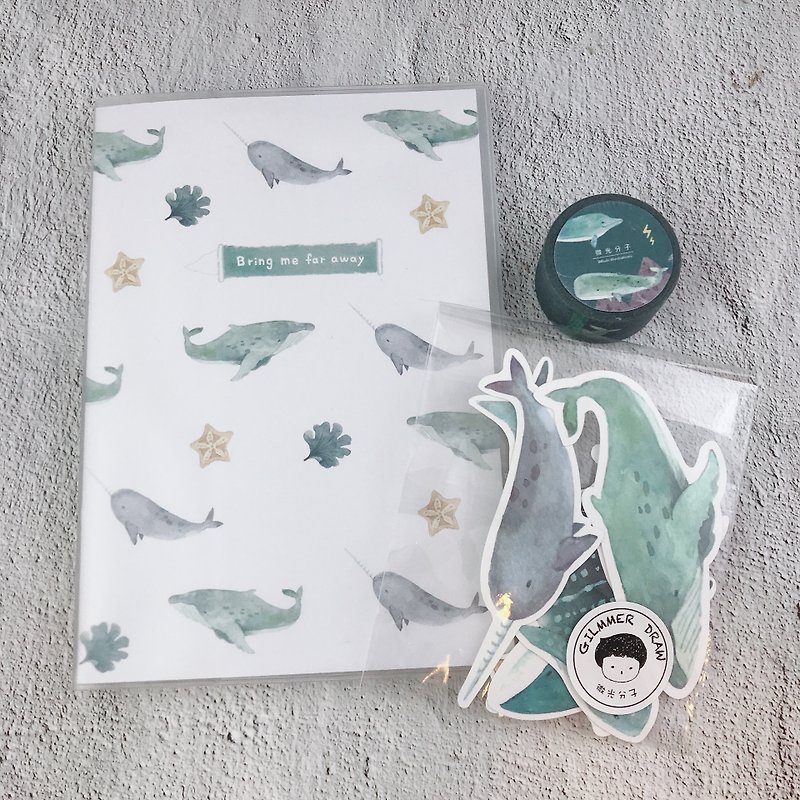 Crazy whale gift / birthday party gift pack - Notebooks & Journals - Paper 