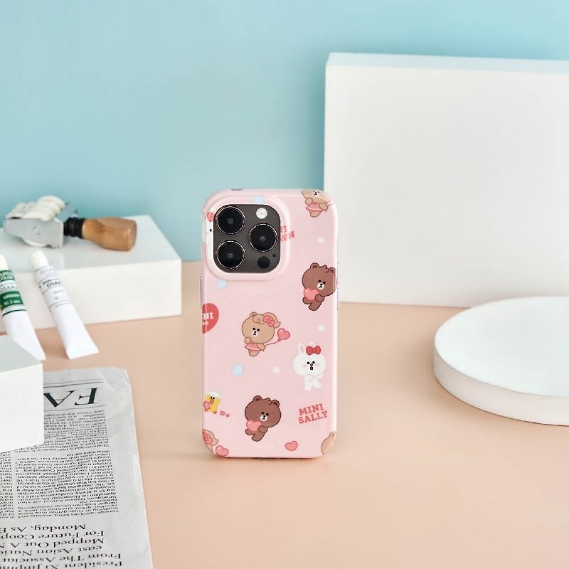 LINE FRIENDS MINI-love colorful floral anti-fall iPhone phone case - Phone Cases - Plastic Multicolor