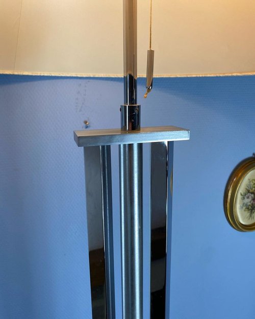 ヴィンテージフロアランプ、1970年代| ミッドセンチュリークローム