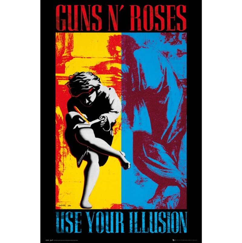 【槍與玫瑰】 GUNS N ROSES - Use Your Illusion I/II 進口海報 - 海報/掛畫/掛布 - 其他材質 多色