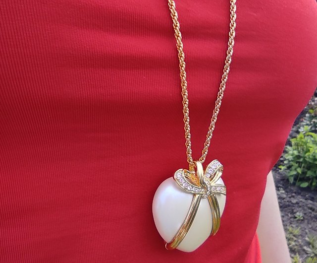 Joan Rivers Vintage Heart Necklace - Gem