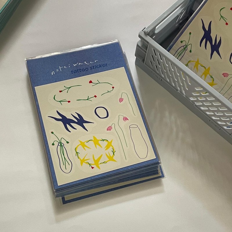 note:water 紋身貼紙 - 紋身貼紙/刺青貼紙 - 紙 
