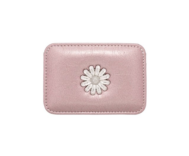 ☆LEMASQUE☆ Daisy Slim Mini Transit Card Wallet Rose Gold L Daisy Slim Mini Transportation Card Wallet rose gold - Shop