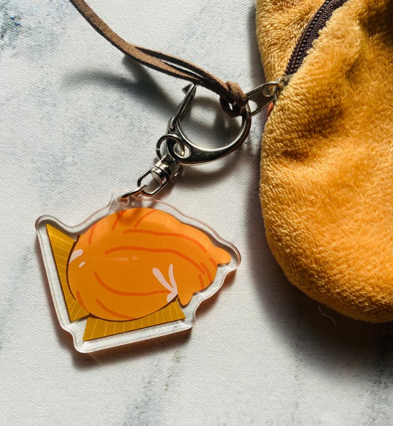 Fat Orange Cat - Boxed Model l Double-layered Double-Sided l Acrylic Keychain Sold Out No Replacement - ที่ห้อยกุญแจ - อะคริลิค 