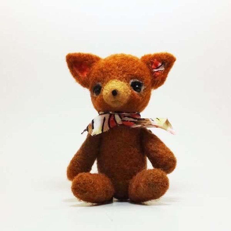 Bear walnut color - Stuffed Dolls & Figurines - Wool 
