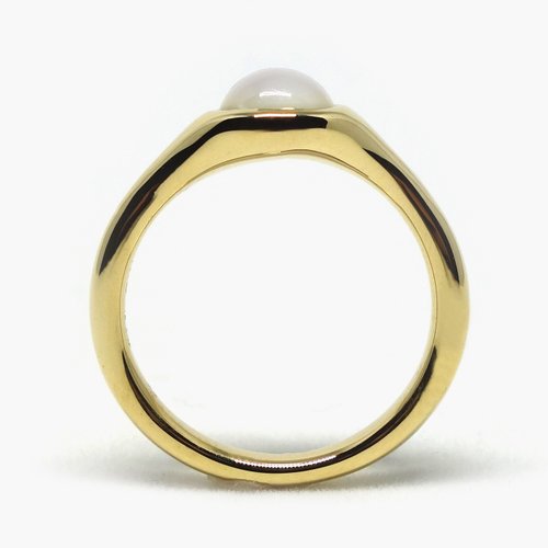 K18YG Minimal moonstone ring【Pio by Parakee】月光石戒指 - Shop